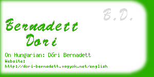 bernadett dori business card